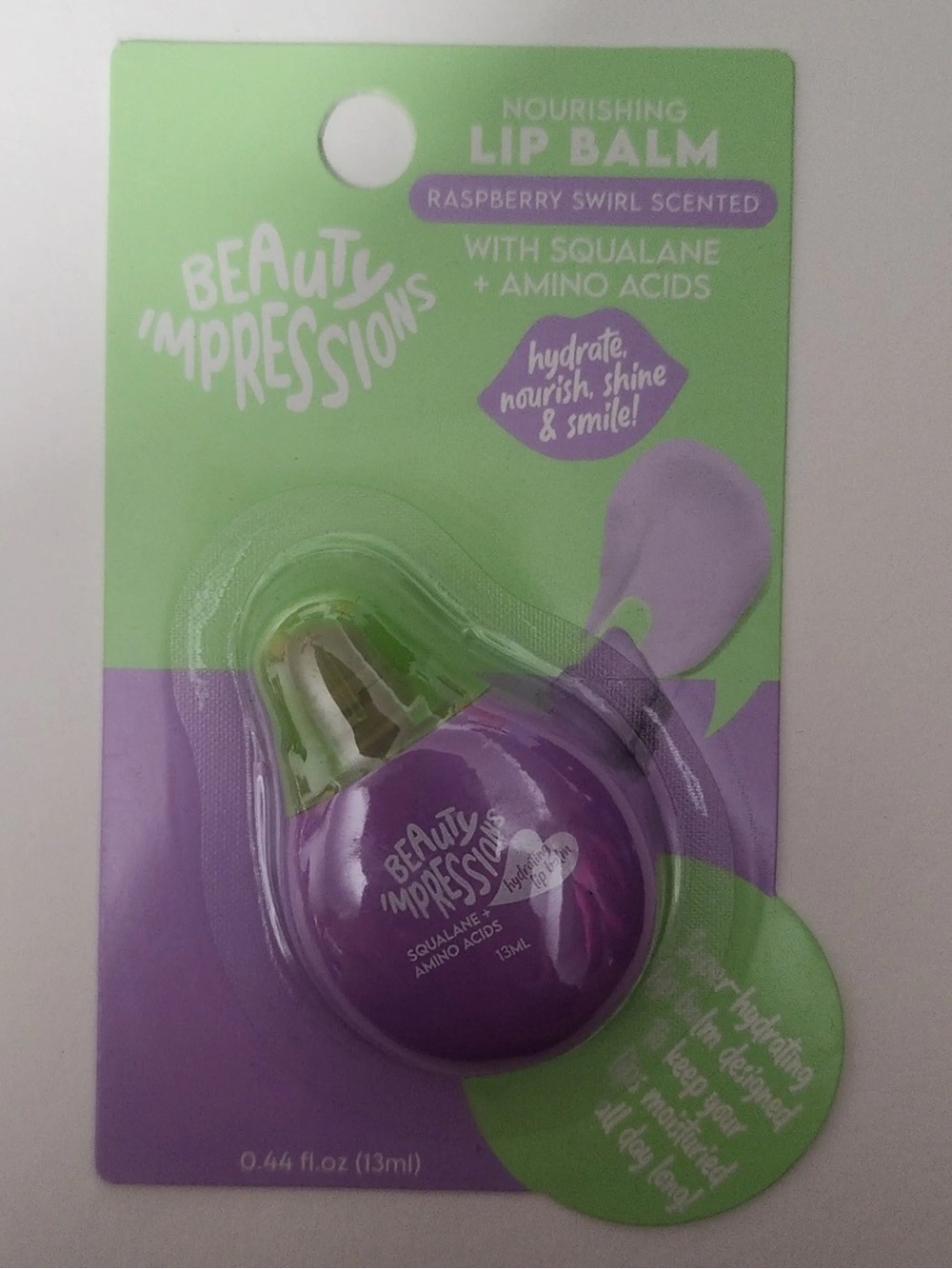 ⚠️ 5/25: Beauty Impressions Raspberry Swirl Lip Balm with Squalane & Amino Acids